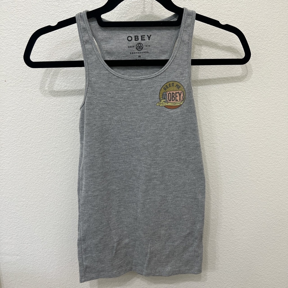 obey beer me tank top